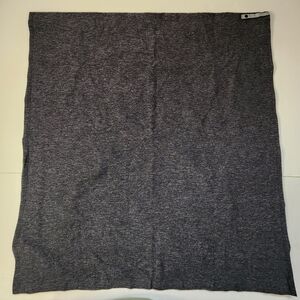Lululemon Vinyasa Scarf Heather Grey Blue Reversible Wee Stripe Snap Wrap